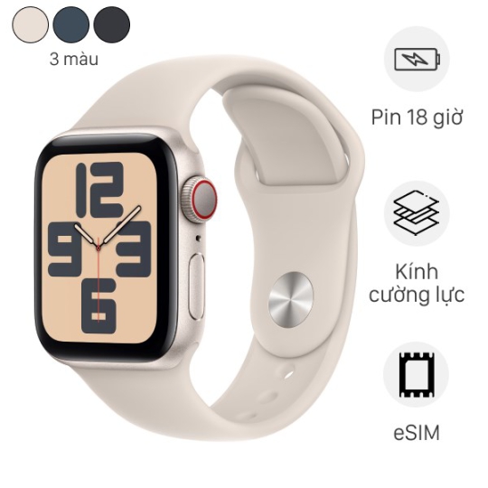 Apple Watch SE 2023 GPS 40mm viền nhôm dây thể thao - Chính hãng VN